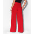 Red - Back - Krisp Womens-Ladies Paper Bag Palazzo Trousers