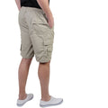 Stone - Side - Krisp Mens Plain Cotton Cargo Shorts