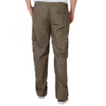 Taupe - Back - Krisp Mens Army Cargo Trousers