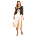 Multicoloured-Black - Side - Krisp Womens-Ladies Glitter Mesh Long-Sleeved Shrug
