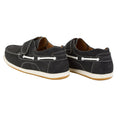 Black - Lifestyle - Krisp Mens Contrast Leather Boat Shoes
