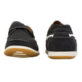 Black - Side - Krisp Mens Contrast Leather Boat Shoes