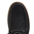 Black - Lifestyle - Krisp Mens Plain Leather Boat Shoes