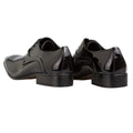 Black - Side - Krisp Mens Leather Oxford Shoes