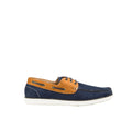 Navy-Camel - Front - Krisp Mens Contrast Boat Shoes