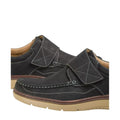 Black - Pack Shot - Krisp Mens Leather Wide Boat Shoes