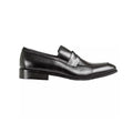Black - Side - Krisp Mens Classic Leather Loafers