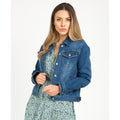 Blue - Front - Krisp Womens-Ladies Classic Button Front Denim Jacket