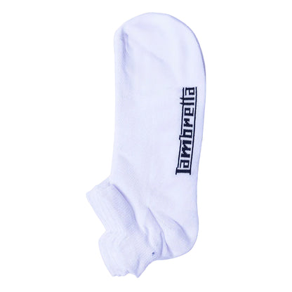 White - Side - Lambretta Mens Trainer Socks (Pack of 3)