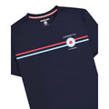 Navy - Back - Lambretta Mens Classic SS24 Stripe T-Shirt