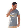 Smoke Blue - Side - Lambretta Mens Neo SS25 Target T-Shirt