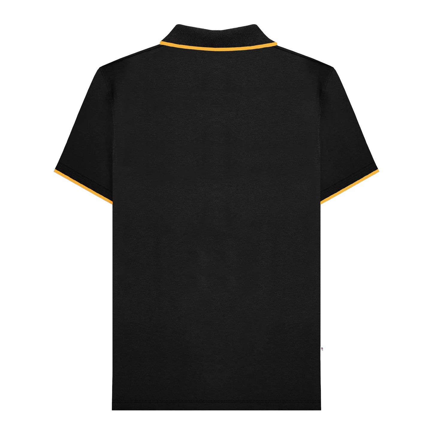 Black-Gold - Back - Lambretta Mens Paisley Lined Polo Shirt