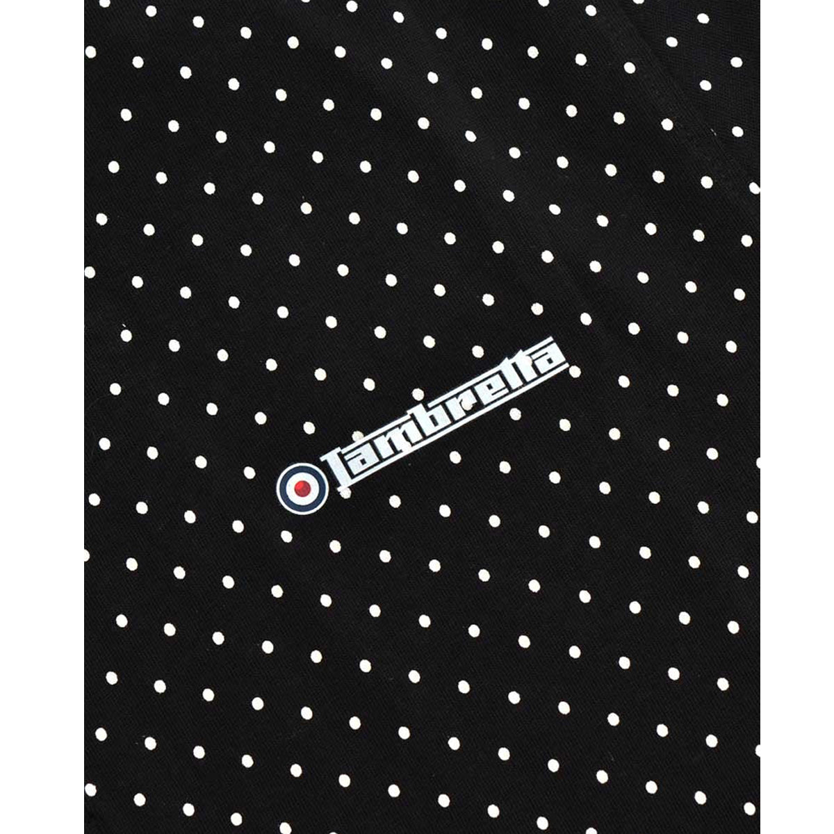 Black - Lifestyle - Lambretta Mens SS24 Polka Dot Polo Shirt