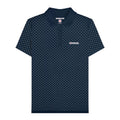 Navy - Front - Lambretta Mens SS24 Polka Dot Polo Shirt