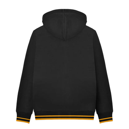 Black-Gold - Back - Lambretta Mens Logo Hoodie