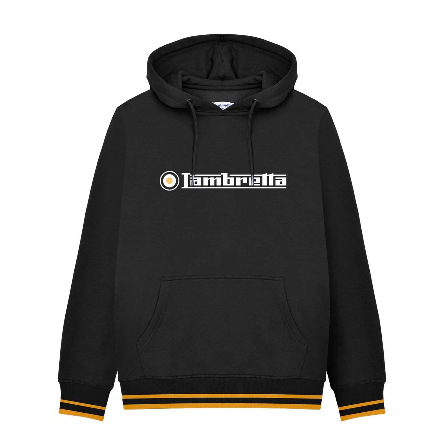 Black-Gold - Front - Lambretta Mens Logo Hoodie