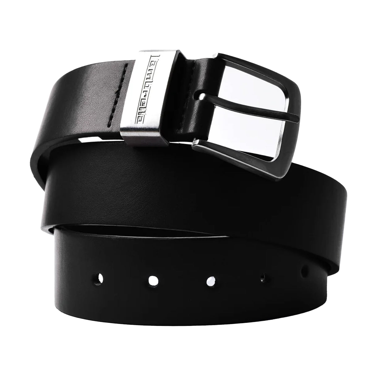 Black - Front - Lambretta Leather Lined Belt
