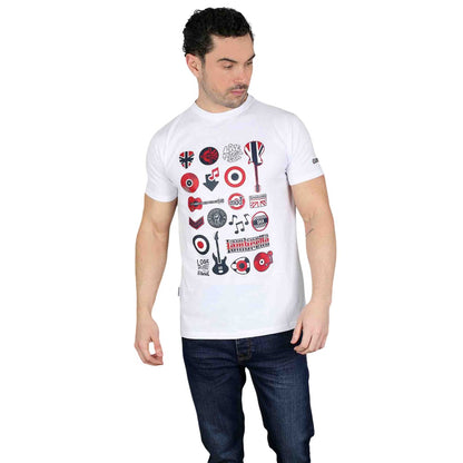 White - Side - Lambretta Mens Music Icons T-Shirt