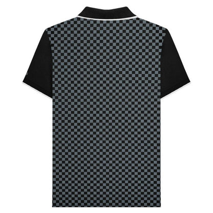 Black - Back - Lambretta Mens Two Tone Big & Tall Polo Shirt