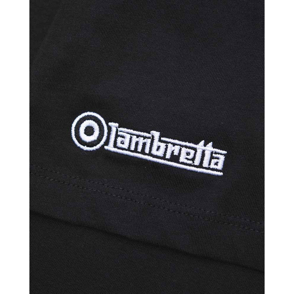 Black - Lifestyle - Lambretta Mens Two Tone Logo T-Shirt