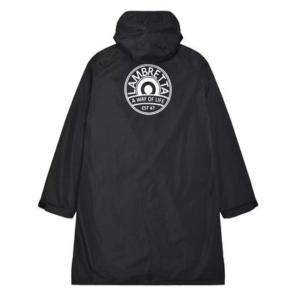 Black - Back - Lambretta Mens Waterproof Changing Robe