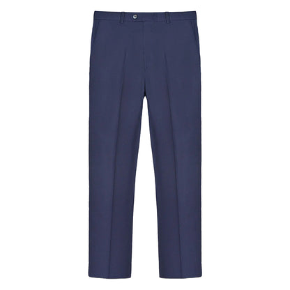 Navy - Front - Lambretta Mens Oscar Suit Trousers