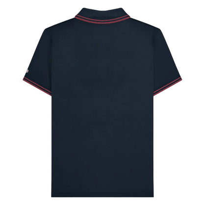 Dark Navy-Burgundy - Back - Lambretta Mens Twin Tip Big & Tall Polo Shirt