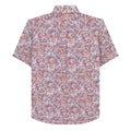 Rust-White - Back - Lambretta Mens Paisley Short-Sleeved Shirt