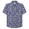 Navy-White - Front - Lambretta Mens Paisley Short-Sleeved Shirt