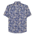 Navy-White - Back - Lambretta Mens Paisley Short-Sleeved Shirt