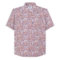 Rust-White - Front - Lambretta Mens Paisley Short-Sleeved Shirt