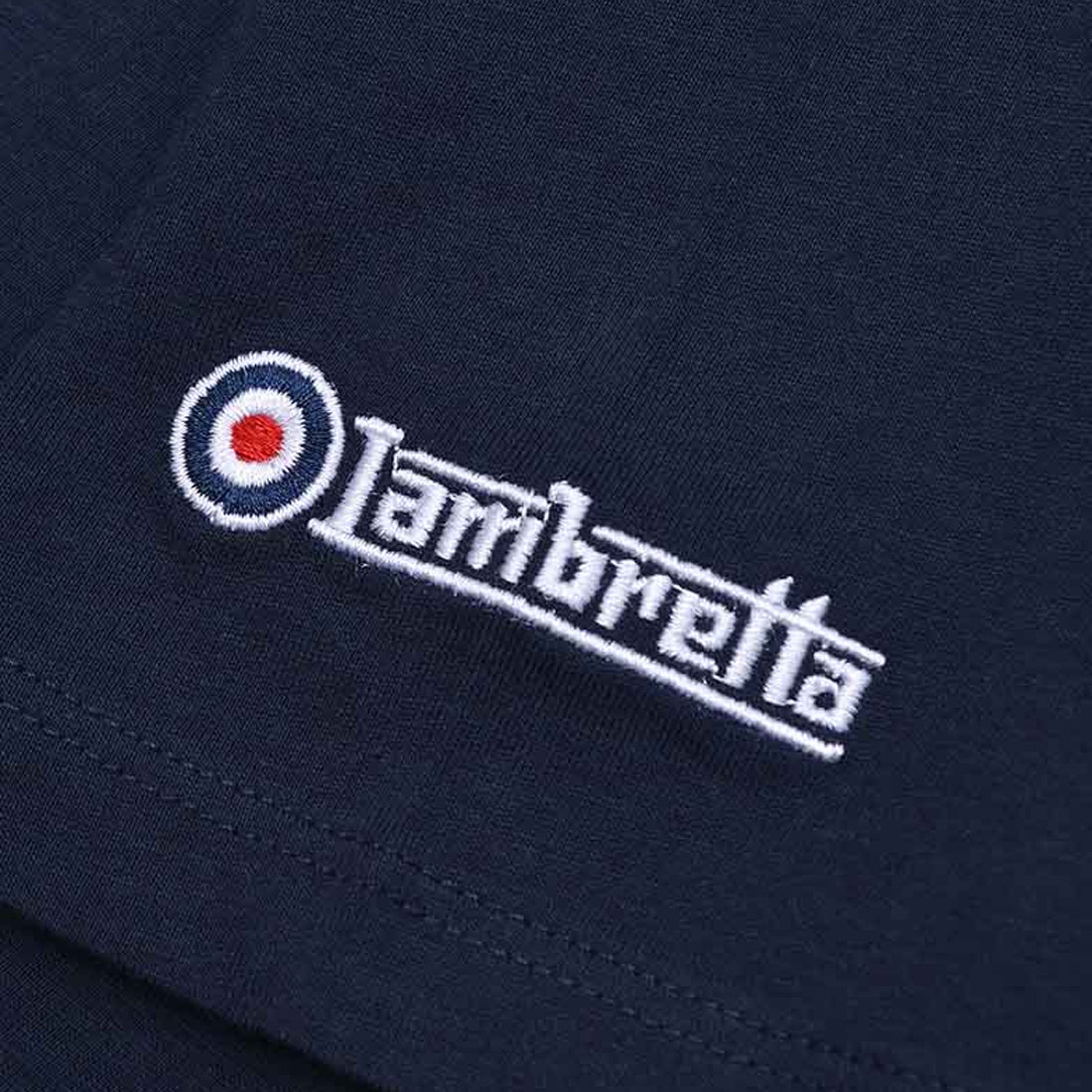 Navy - Side - Lambretta Mens SS24 Target T-Shirt