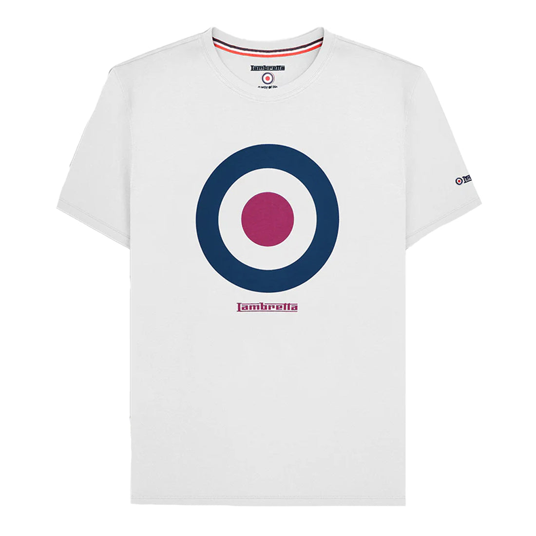 White - Front - Lambretta Mens SS24 Target T-Shirt