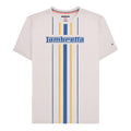 Whitecap Grey - Front - Lambretta Mens Vertical Stripe T-Shirt