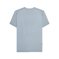 Dusky Blue-Dark Blue - Back - Lambretta Mens AW24 Two Tone Panelled T-Shirt