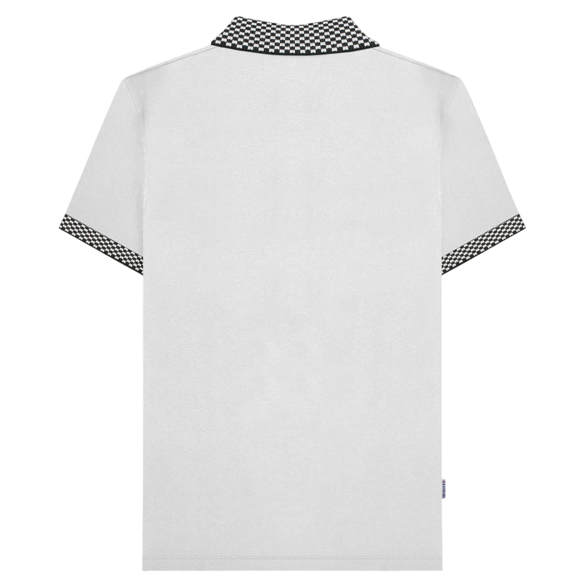 White - Back - Lambretta Mens SS25 Two Tone Polo Shirt
