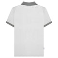 White - Back - Lambretta Mens SS25 Two Tone Polo Shirt