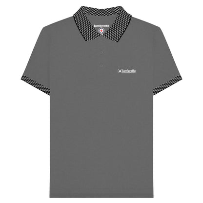Steel Grey - Front - Lambretta Mens SS25 Two Tone Polo Shirt