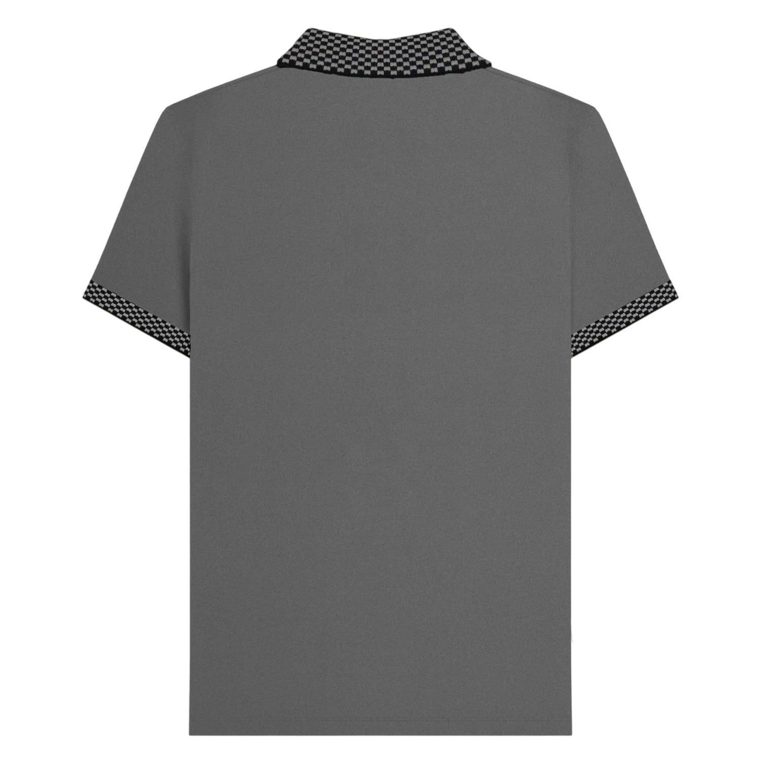 Steel Grey - Back - Lambretta Mens SS25 Two Tone Polo Shirt