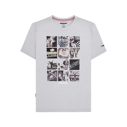 Grey - Front - Lambretta Mens SS24 Photo Print T-Shirt