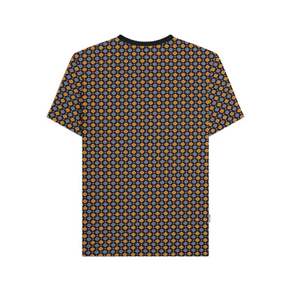 Black-Gold - Back - Lambretta Mens SS25 Geometric T-Shirt