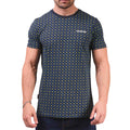 Navy-Basil - Side - Lambretta Mens SS25 Geometric T-Shirt