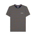 Navy-Tobacco - Front - Lambretta Mens SS25 Geometric T-Shirt