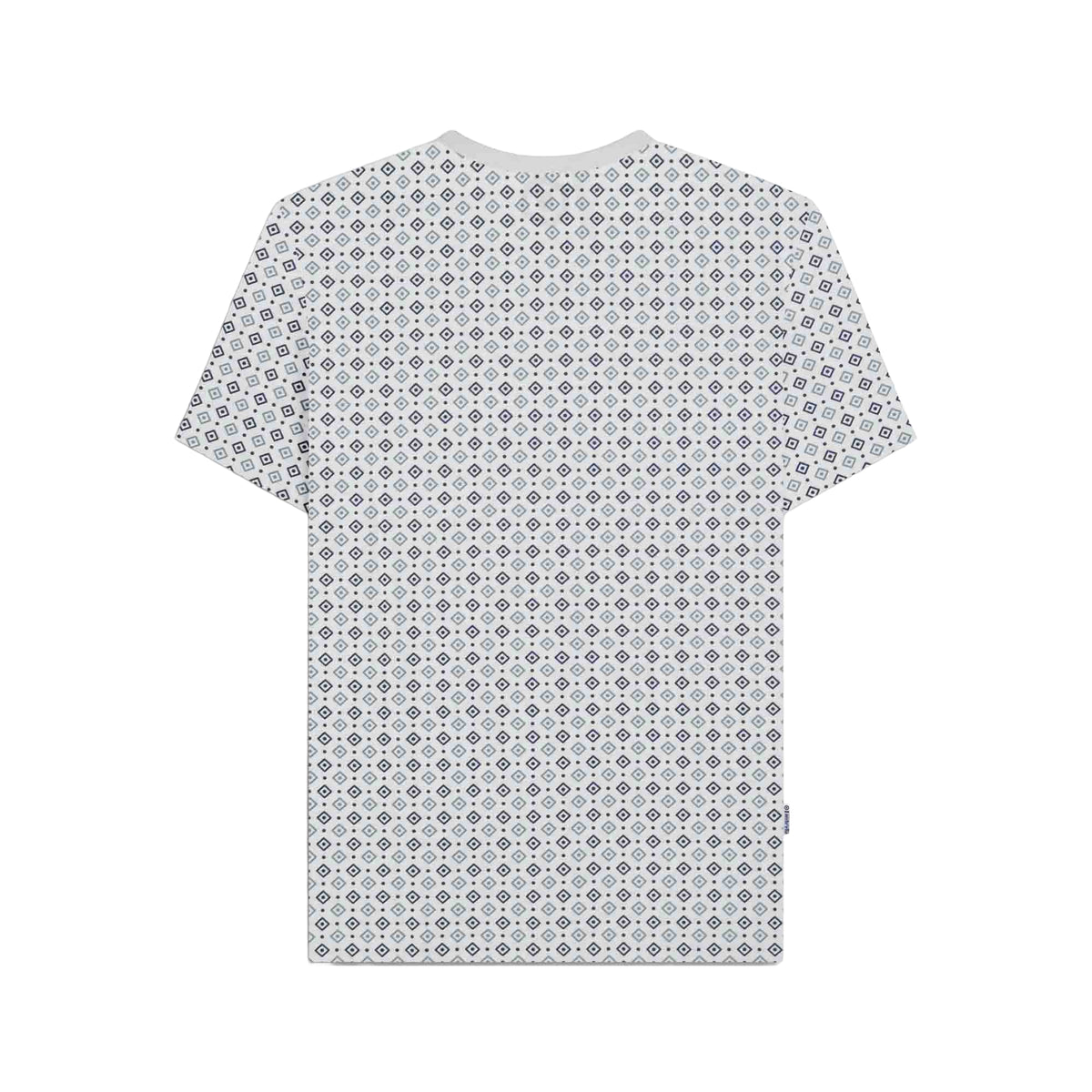 White-Smoke Blue - Back - Lambretta Mens SS25 Geometric T-Shirt