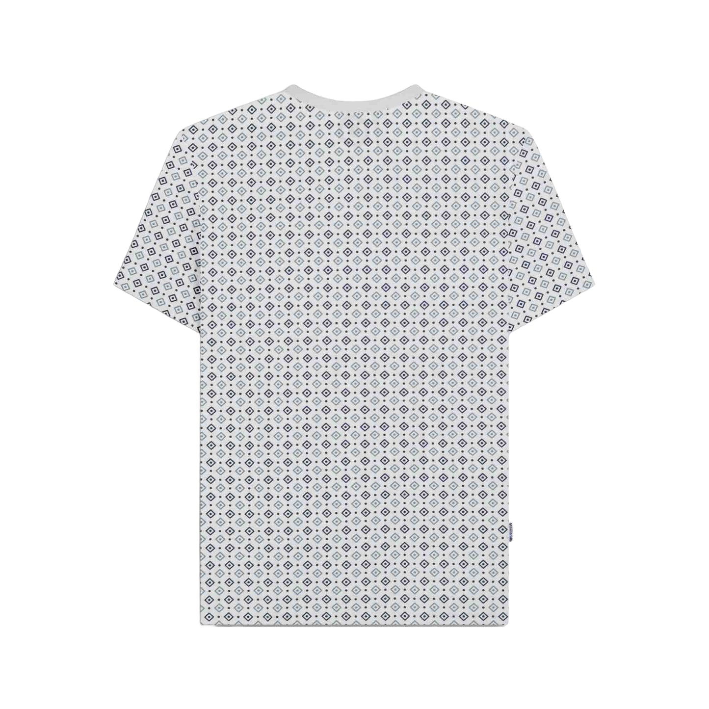 White-Smoke Blue - Back - Lambretta Mens SS25 Geometric T-Shirt
