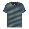 Navy-Basil - Front - Lambretta Mens SS25 Geometric T-Shirt