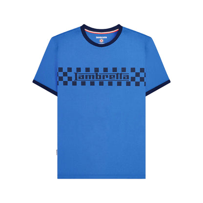 Dark Blue - Front - Lambretta Mens SS24 Two Tone Ringer T-Shirt