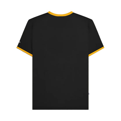 Black-Gold - Back - Lambretta Mens Target Ringer T-Shirt