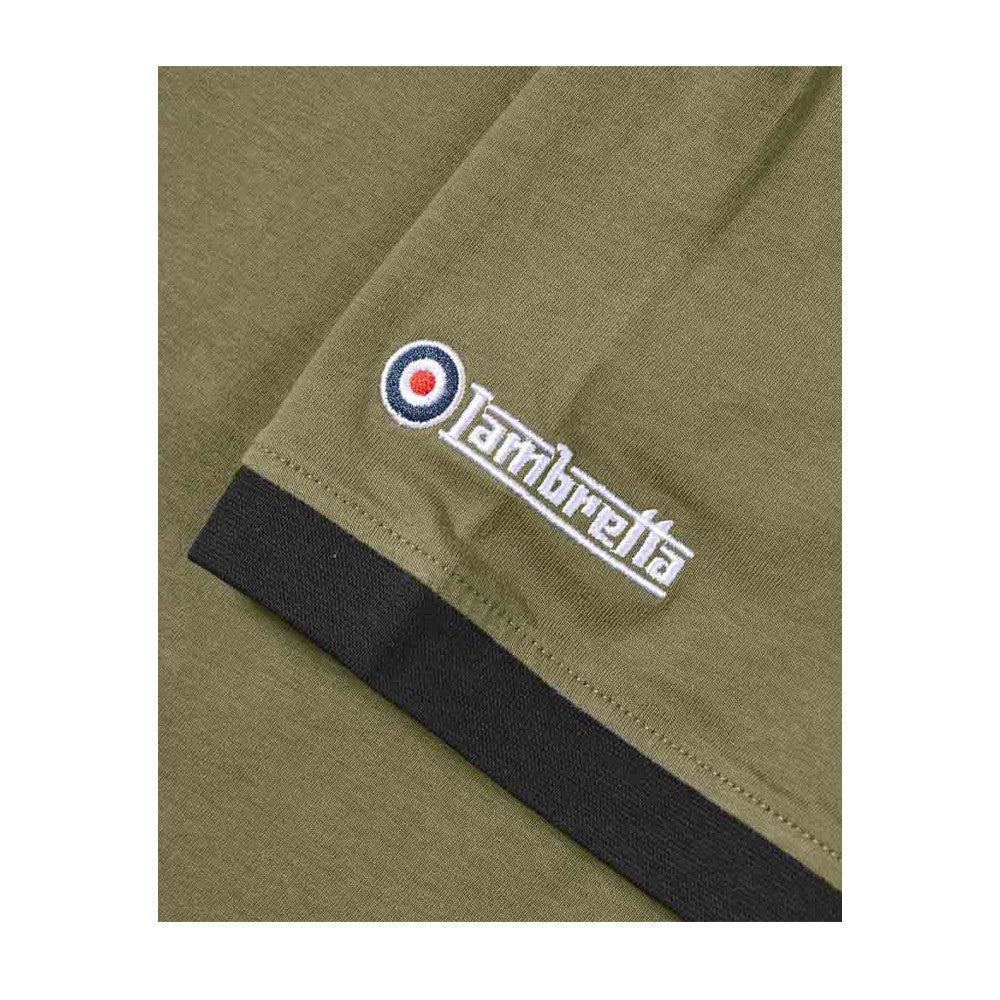 Khaki - Lifestyle - Lambretta Mens Target Ringer T-Shirt