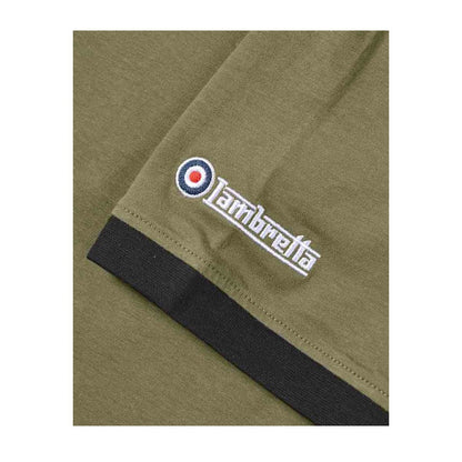 Khaki - Lifestyle - Lambretta Mens Target Ringer T-Shirt
